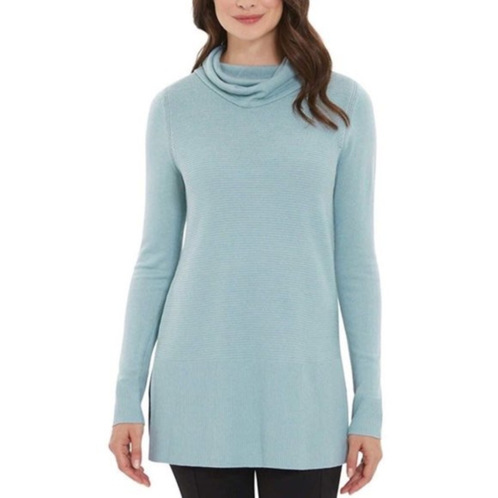Adrienne Vittadini Reef Heather Cowl Neck Sweater